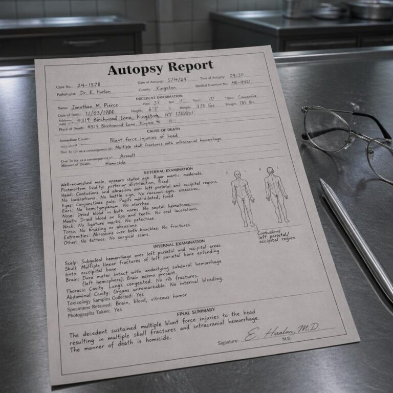 Autopsy report
