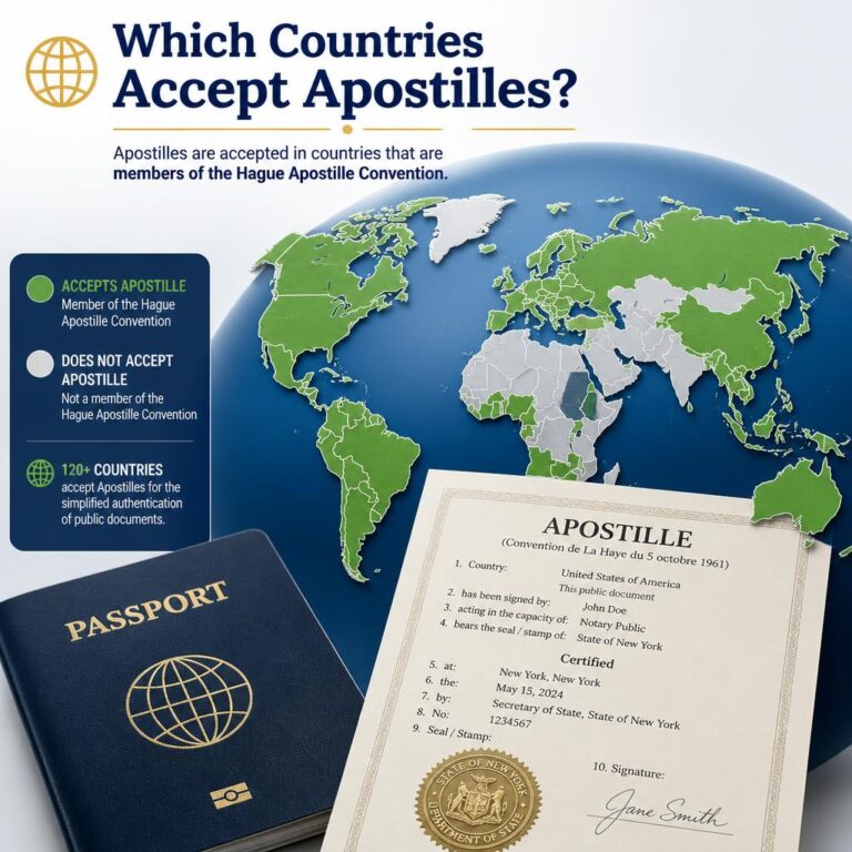 ¿Qué países aceptan las apostillas?
