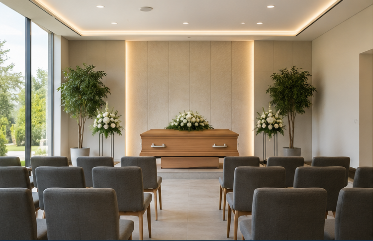 Sala de ceremonia funeraria aconfesional en España